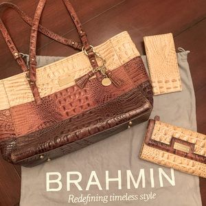 Brahmin Bag, wallet, and checkbook
